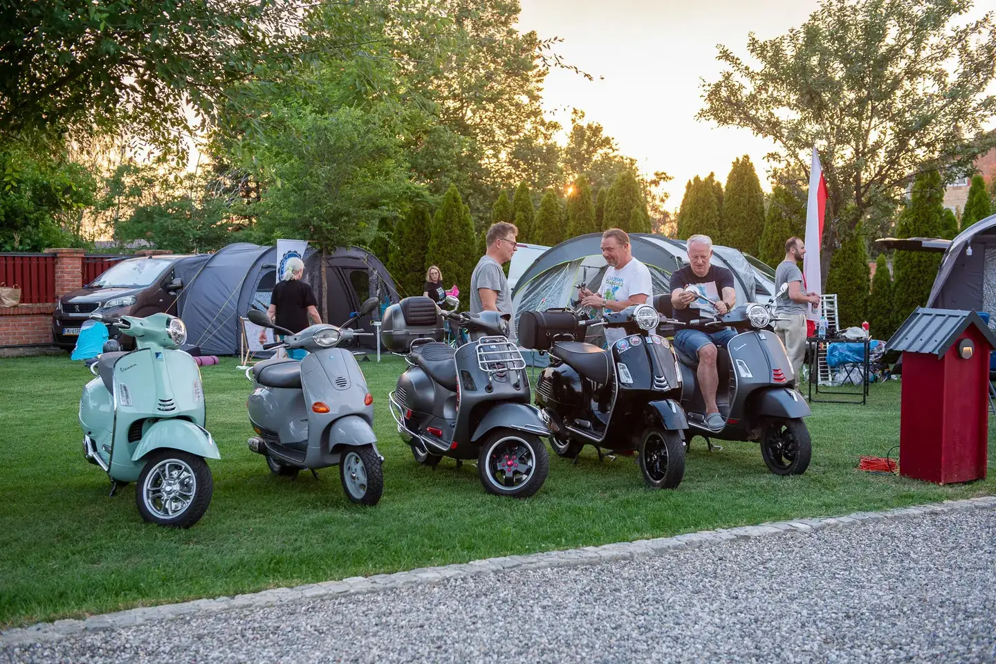 Campers social gathering
