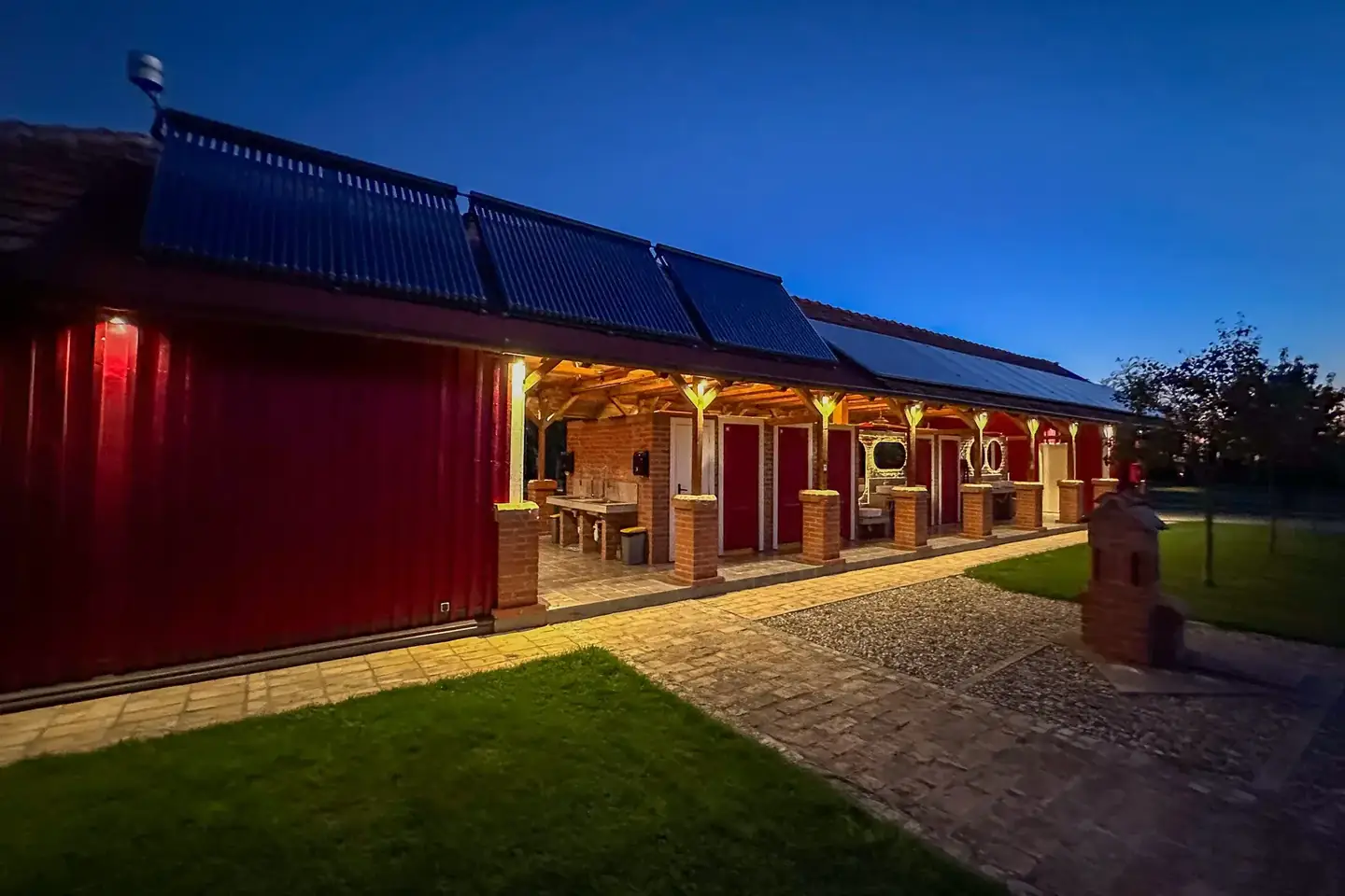 Sanitary facilities night view