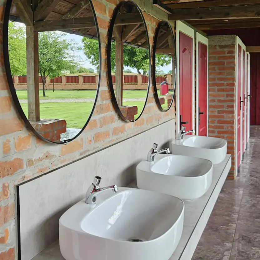 Washbasins in the sanitary building